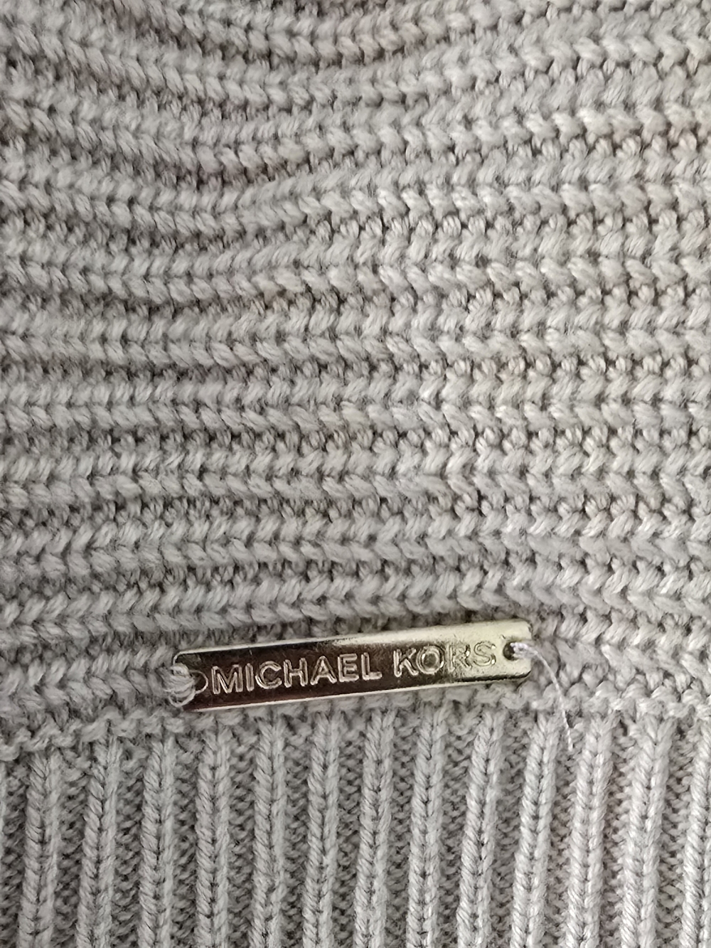 Men's Cream Ribbed Knit Sweater - Picture 2 of 3